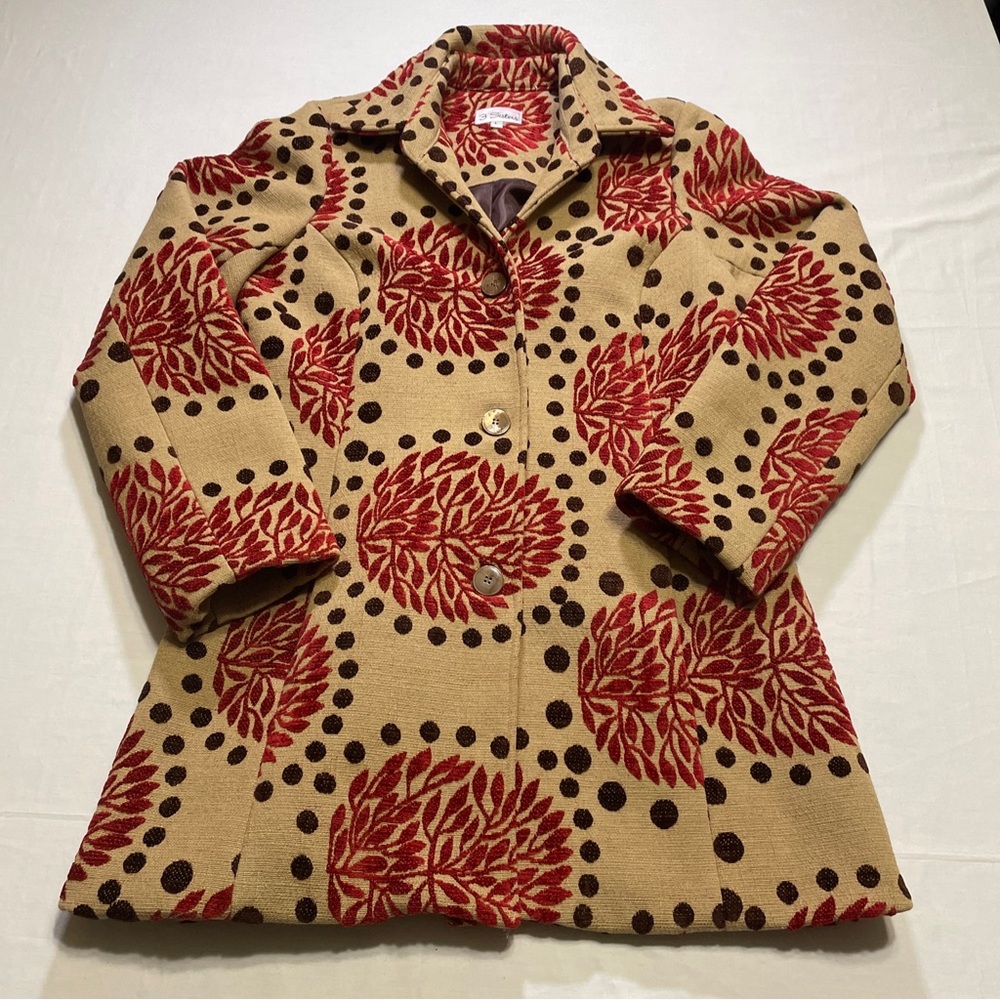 3 Sisters Button Up Coat Women’s Size L Made In USA.